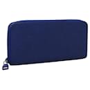 LOUIS VUITTON Taurillon Monogram Zippy Wallet Wallet Blue M80791 LV Auth 114310 - Louis Vuitton