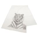 Hermes Embroidered Tiger Silk Scarf - Hermès