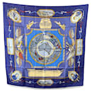 Hermes Jacquard Vintage Silk Scarf Le Geographe 1992 Laroche - Hermès