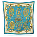 Hermes Paris Vintage Silk Scarf Roues de Canon 1967 Latham - Hermès