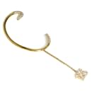 Fendi Gold Metal Earcuff Earrings