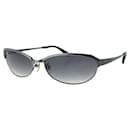 Ray-Ban Silver Black Metal Oval Sunglasses - Autre Marque