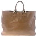Fendi Brown Leather Tote Bag