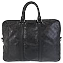 Gucci GG Impreme Black Leather Briefcase