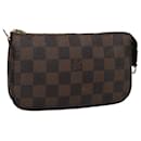 LOUIS VUITTON Damier Ebene Mini Pochette Accessoires Pouch N58009 Auth 113194 - Louis Vuitton