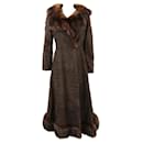Balzani Brown Persian Lamb Fur Coat - Autre Marque