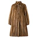 A.N.G.E.L.O. Vintage Cult Beige Mink Fur Reversible Coat - Autre Marque