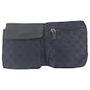 Gucci Black GG Canvas Leather Sling Bag