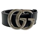 Cinto de couro com logo GG Marmont da Gucci