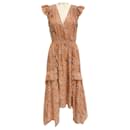 Ulla Johnson Neutral Floral Silk Ciel Dress