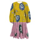 Ulla Johnson Yellow / Blue Emelyn Dress