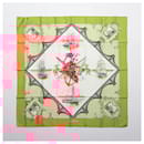 Hermes Carré 90 " BORDEAUX PORTE OCEANE" 100% Silk Scarf in Beige - Hermès