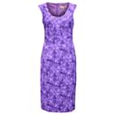Michael Kors Floral Print Dress in Purple Rayon
