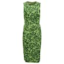 Michael Kors Printed Sheath Dress in Green Cotton