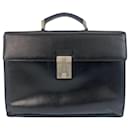 Prada Saffiano Black Leather Briefcase