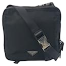 Prada Tessuto Triangle Logo Black Nylon Shoulder Bag