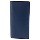 Louis Vuitton Taurillon Leather Portefeuille Brazza Navy Long Wallet