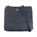 Prada Tessuto Saffiano Triangle Logo Plate Shoulder Bag
