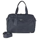 Prada Tessuto Saffiano Triangle Logo Briefcase