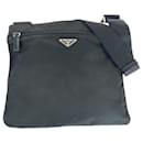Prada Tessuto Triangle Logo Plate Shoulder Bag