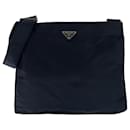 Prada Tessuto Triangle Logo Plate Shoulder Bag