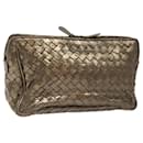 BOTTEGA VENETA INTRECCIATO Pouch Leather Gold Tone Auth yk17284 - Autre Marque