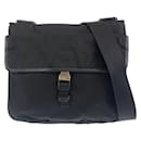 Prada Tessuto Triangle Logo Plate Messenger Bag