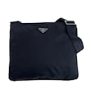 Prada Tessuto Triangle Logo Plate Messenger Bag