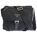 Prada Tessuto Triangle Logo Plate Shoulder Bag
