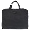 Prada Tessuto Triangle Logo Plate Briefcase