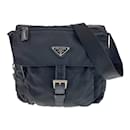 Prada Tessuto Triangle Logo Plate Messenger Bag