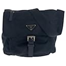 Prada Tessuto Triangle Logo Plate Shoulder Bag