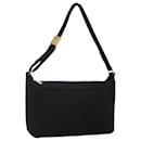 CHANEL Choco Bar line Shoulder Bag Canvas Black CC Auth BA034 - Chanel