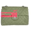 Chanel Raspberry Red Leather Shoulder Bag - 2000s