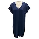 Derek Lam 10 Crosby Midnight Blue Fringe Crepe Dress - Autre Marque