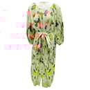 Cara Cara Beige / Orange Multi Turtledove Dodo Bird Border Simone Dress - Autre Marque