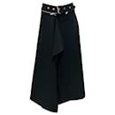 Dion Lee Black Bonded Cady Belted Zip-Away Skirt - Autre Marque