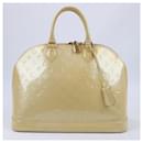 Louis Vuitton Vernis Alma GM Handbag in Lime M91450