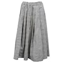  Black Comme Des Garçons Gingham Midi Skirt in Black Cotton - Autre Marque