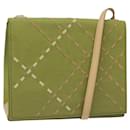 BURBERRY Nova Check Shoulder Bag Canvas Green Auth 113160 - Burberry