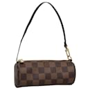LOUIS VUITTON Damier Ebene Papillon Pouch LV Auth BA133 - Louis Vuitton
