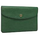 LOUIS VUITTON Epi Montaigne 23 Clutch Verde M52664 LV Auth 115358 - Louis Vuitton