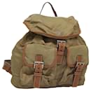 PRADA Backpack Nylon Beige Silver Auth yk16956 - Prada