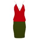 Alex Perry Halter Neck Bodycon Dress in Red Triacetate - Autre Marque