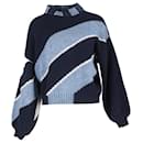 Stine Goya Adonis Striped Sweater in Navy Blue Wool - Autre Marque