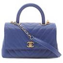 Chanel Coco Handle V-Stitch Leather Handbag