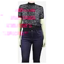 Pink and black intarsia knit top - size S - Alexander Mcqueen