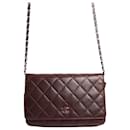 Purple 2011 diamond-quilted Wallet on Chain - Chanel