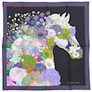 Écharpe Gavroche Flower Horse de Hermès Carre 45