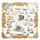 Hermès Carré 90 "VOILES DE LUMIERE" 100% Silk Scarf in Black